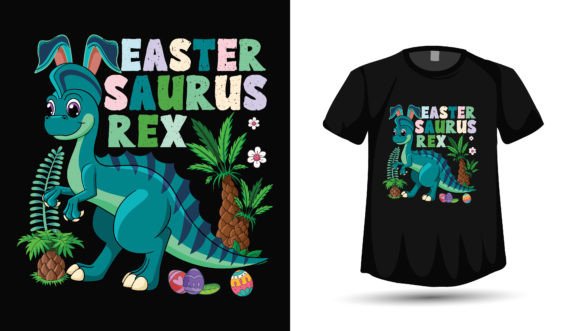 Easter Dinosaur T Rex T Shirt Design
