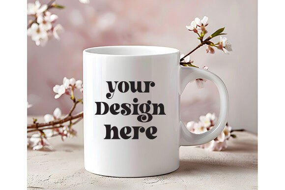 Spring Coffee Mug Mockup 108