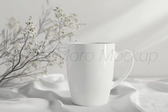 White Coffee Mug Gift for Mom Mockup
